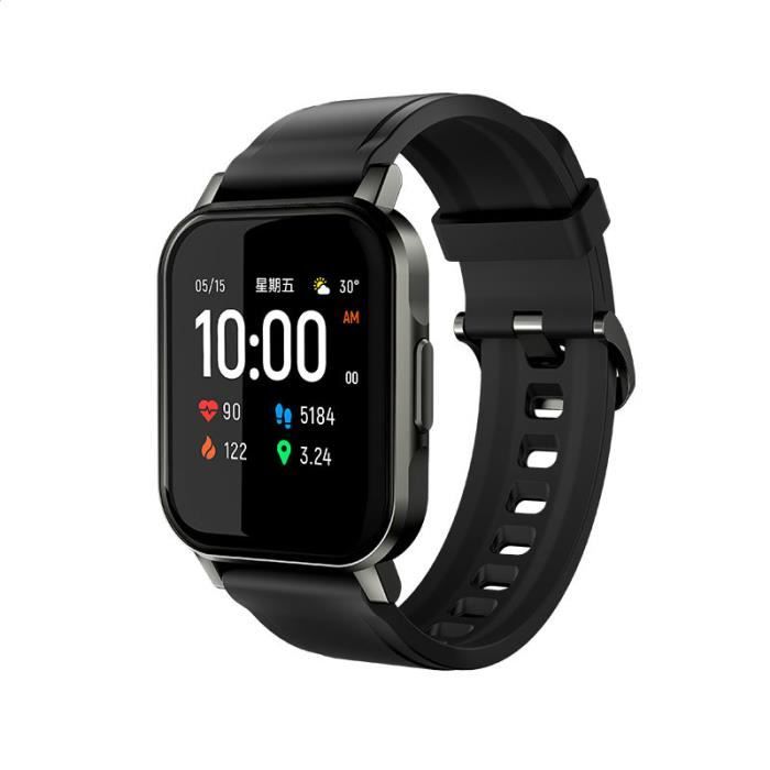 HAYLOU LS02 Montre Connectée BT 5.0 Montre Intelligente 12 Modes Sportifs Bracelet Connecté IP68 Etanche 20 Jours Veille Montre
