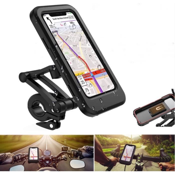bestoem®Support de Vélo Moto Téléphone Berceau Collier avec Rotation 360° GPS étanche pour Smartphones Appareils pour 4-6,7- pouces