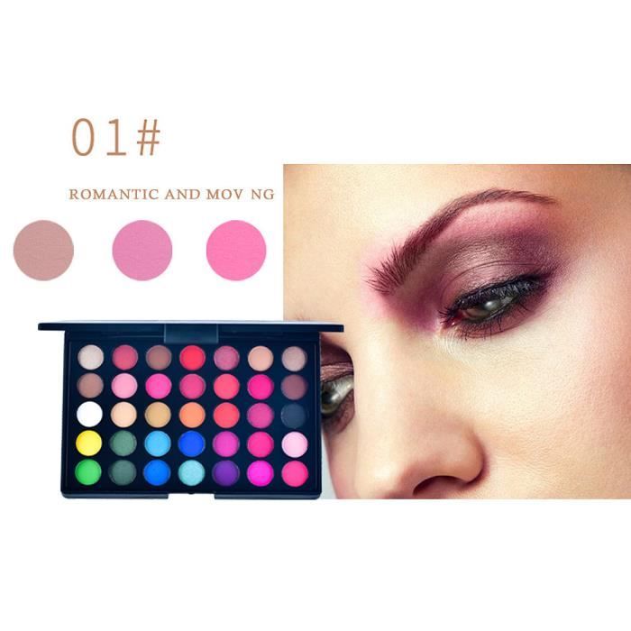 35 couleurs Shimmer Matte Eye Shadow Palette de fard à paupières Pro outil de maquillage cosmétique ZZP90702822A_7278