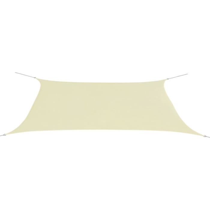 ETO Voile d'Ombrage en tissu Oxford rectangulaire crème 4x6 m