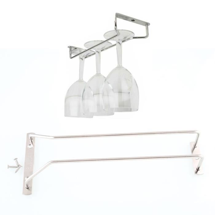 28 cm - 11 -support de verre à vin sous l'armoire support de verre à pied étagère barre à la maison *
