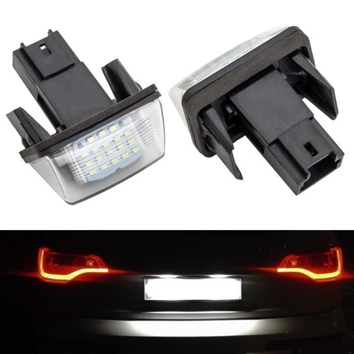 2x LED Éclairage Lumière de Plaque immatriculation Pour Peugeot 206 207 307 308