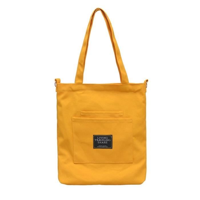Sac shopping Tote bag,Femmes Simple sac à provisions femme toile tissu réutilisable pliable Eco épicerie fourre tout sac - Type A