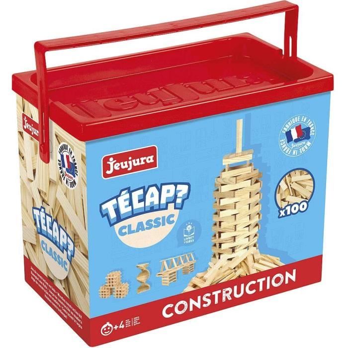 VEHICULE A CONSTRUIRE ENGIN TERRESTRE A CONSTRUIREJeujura - 8331- Jeux de Construction-Tecap Baril de Planchettes Classic - 10222