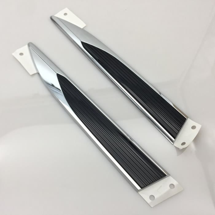 Décoration Véhicule,Pour VW POLO 2019 2020 voiture originale côté aile garde boue porte emblème Badge autocollant - Type Argent