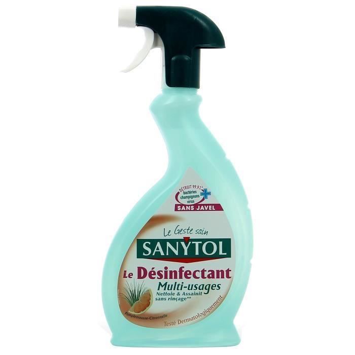 SANYTOL pistolets désinfectants - Parfum pamplemousse - 500 ml (Lot de 3)