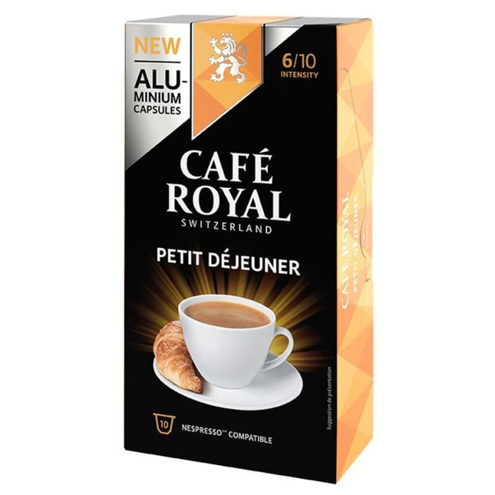 CAFE ROYAL compatible Nespresso Alu Petit Déjeuner x10