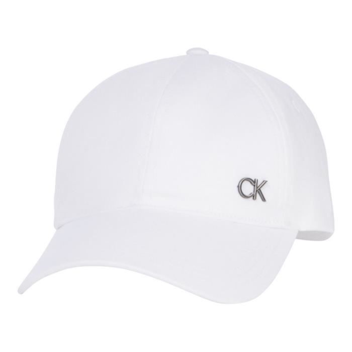 Casquette Blanche Homme Calvin Klein logo Métal