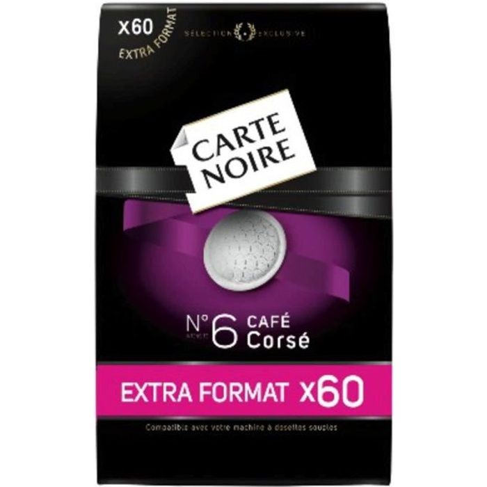 CARTE NOIRE N°6 café coré 60 dosettes 420g