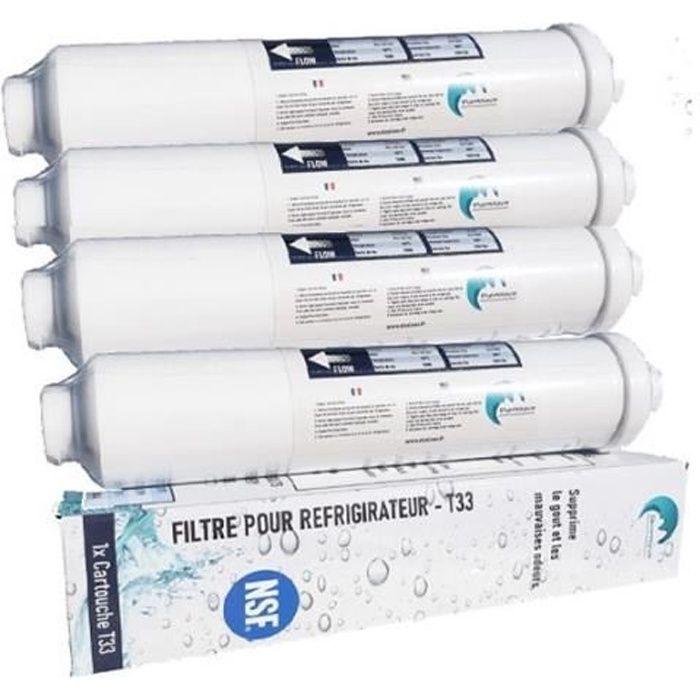 4x filtre à eau pour Réfrigérateur Compatible Tout Frigo Americain Ou Standard