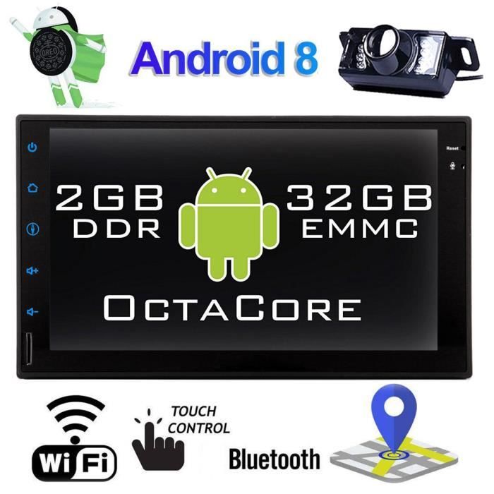 Android Car Stereo Double Din voiture Bluetooth stéréo 2DIN voiture radio avec caméra de recul de 7 pouces de navigation GPS pour vo