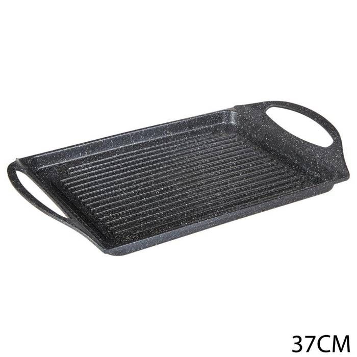 Plancha fonte d'aluminium revêtement pierre