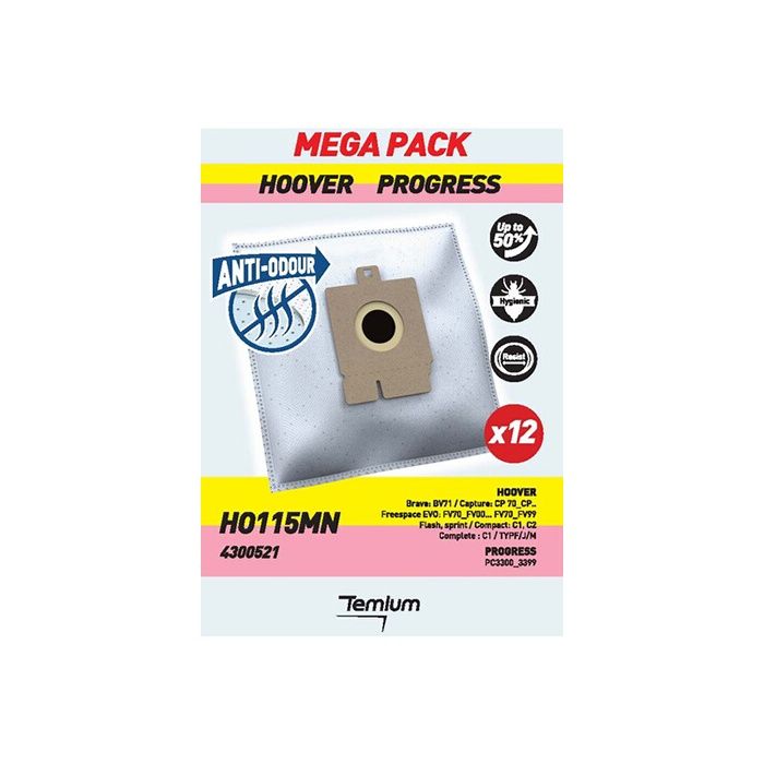 Temium Sac aspirateur SAC A HO115MN X12 - 3663004300520