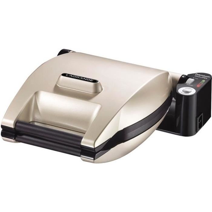 Gaufrier Premium - 2 plaques - 1200W - bronze