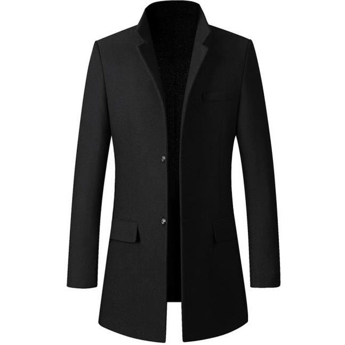 Trench-coat occasionnel de la mode des hommes d'affaires longue veste mince manteau Outwear