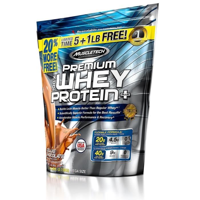 100% Premium Whey Proteine+ 2720g CHOCOLAT Muscletech Avec Creatine + BCAA