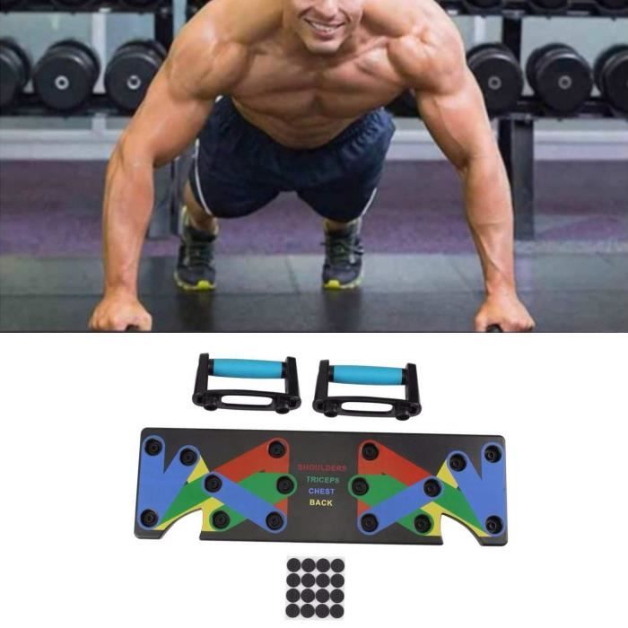 ROKOO 9 En 1 Poignées de Traction Push up Sport Fitness Musculation Pectoral Latissimus Bras épaules Gym