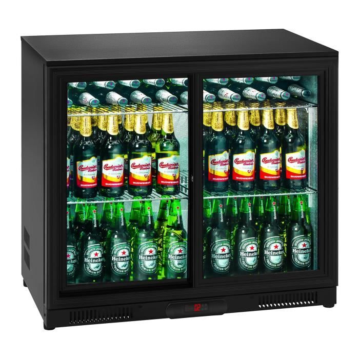 Frigo Boisson Mini Frigo Mini Bar Mini Réfrigérateur Porte Vitrée 208 L 2–10 °C