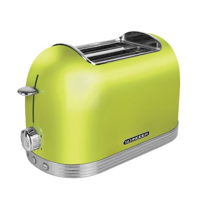 Schneider SL T2.2 LG Retro Toaster Vert Citron