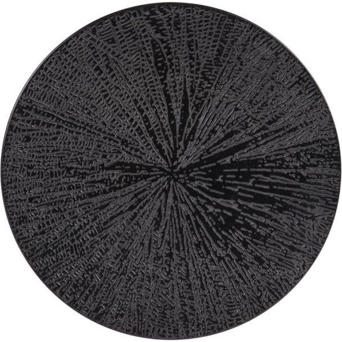 Assiette plate Santal noir 27 cm (lot de 6) - Table Passion Noir
