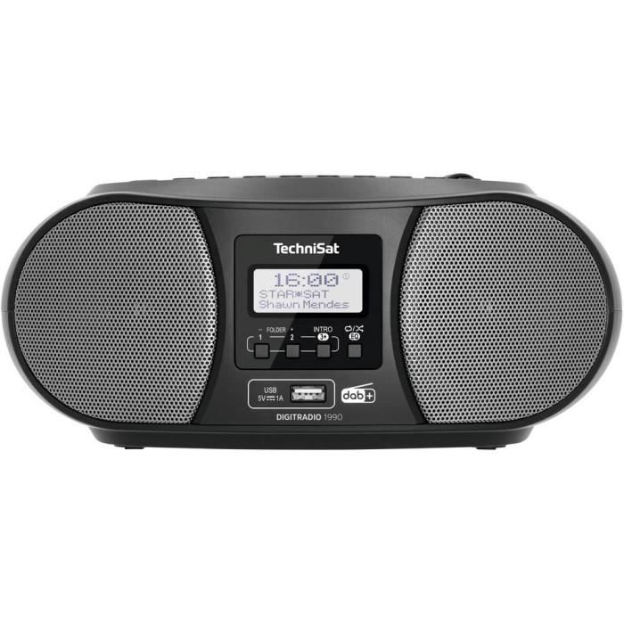 TechniSat DIGITRADIO 1990 Radio-lecteur CD DAB+, FM Bluetooth noir