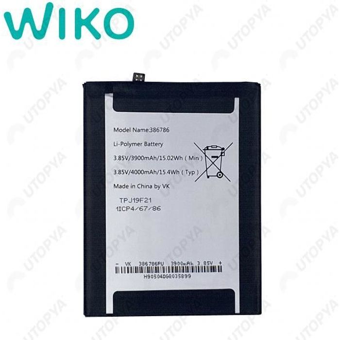 Originale Batterie 386786 pour WIKO View 3 Pro