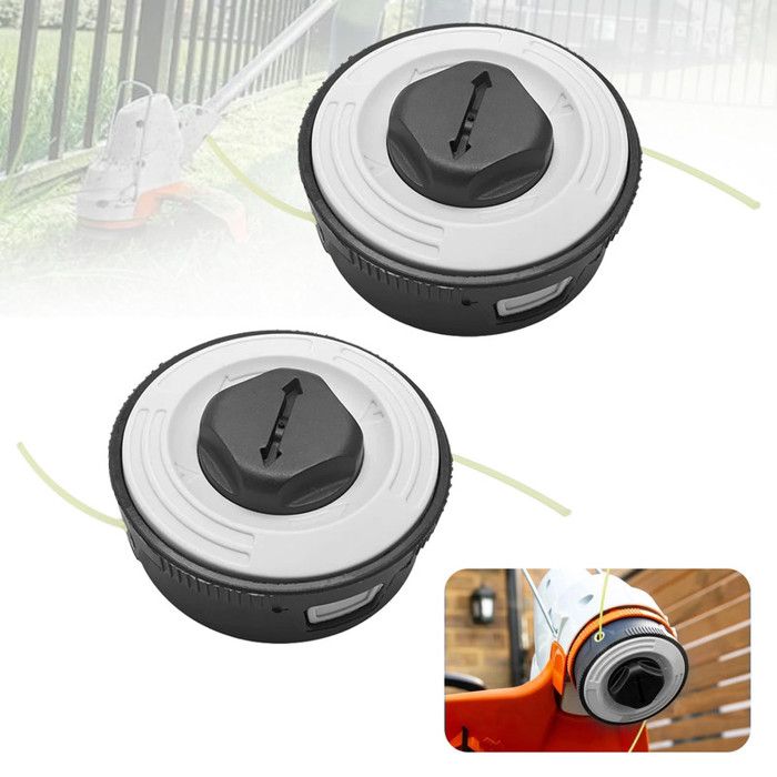 Tete Debroussailleuse Stihl Bobines Rechange Autocut C3-2 Pour Débroussailleuse FSA 57, FSE 52 - Tête De Coupe Incluse - Compatible 4009 710 4305 STIHL Freischneider Umbau Auf Faden