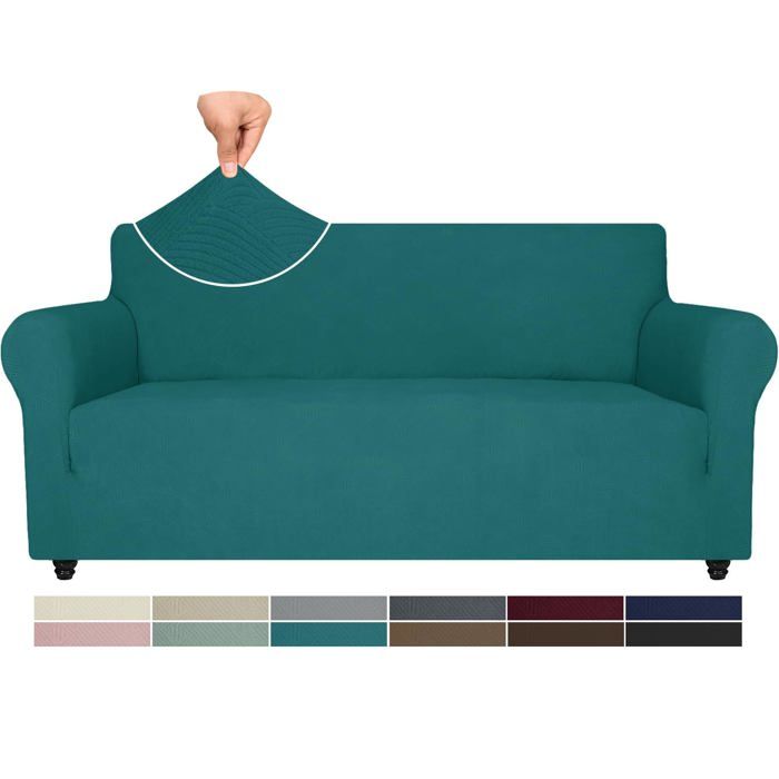 Ystyle Housse Canapé 3 Places Extensible Universelle Housse Canape Protection Chat Chiens Griffures Turquoise