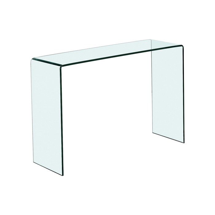 Console en verre trempé courbé - Transparent - ALONZO Console en verre trempé courbé - Transparent - ALONZO