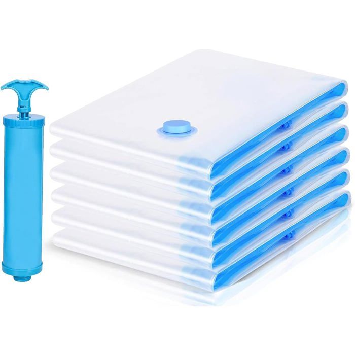 12 pcs Sac Sous Vide Vêtement Aspirateur 60x40cm Housses de Rangement Sac Compression Voyage s Couette Stockez pour Matelas