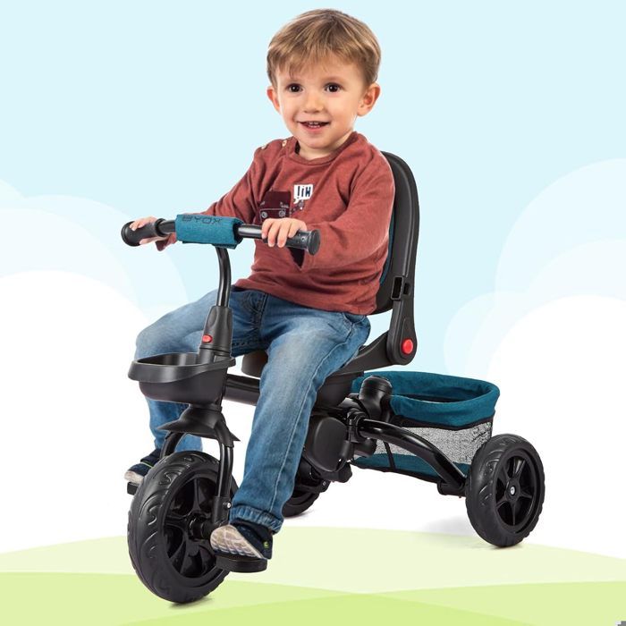 Tricycle 6 en 1 Tricycle pour EnfantsTricycle Évolutif Siège Pivotant à 360° 10 Mois à 5 Ans Jusquà 25 kg Vélo pour Enfant VERT