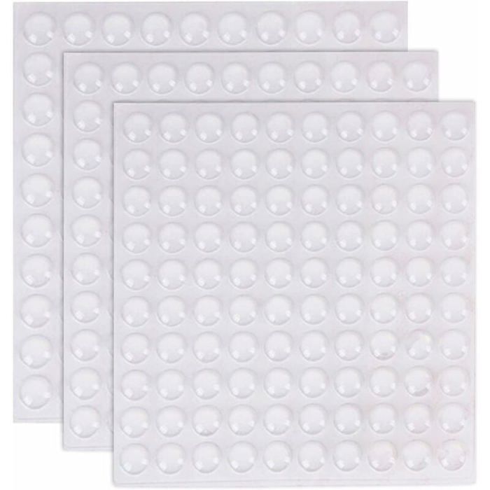 300 butées murales transparentes adhésives anti-collision portes tiroirs armoires bureau ou maison Label