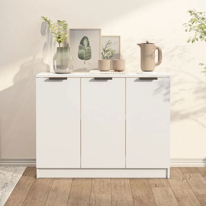 (Blanc) Buffet bahut - Buffet Enfilade Blanc 90 5x30x70 cm bois ingénierie 129608