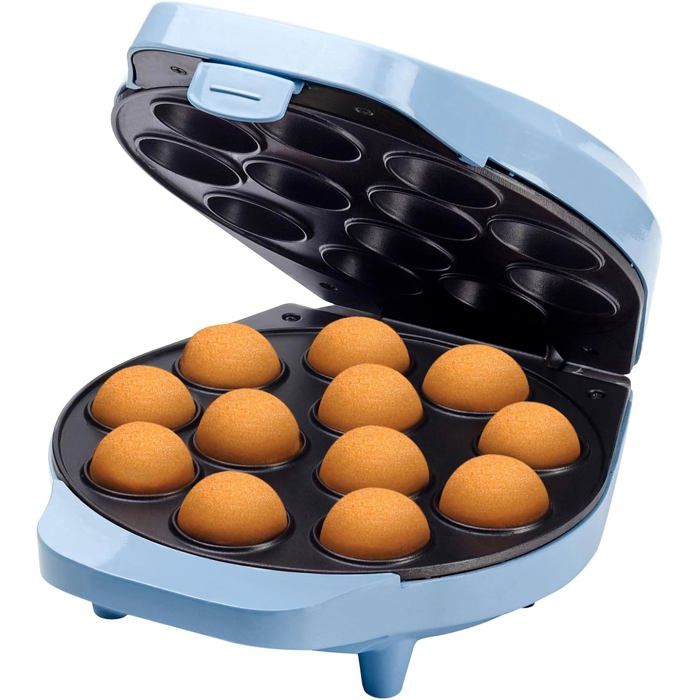 Bestron Gaufrier pour cake pops au design retro Appareil a cake pops incl cake pop butler fourchette 12 batonnets cake pop av
