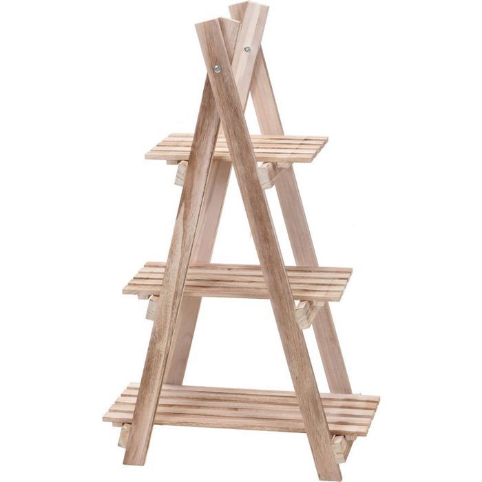 Présentoir à fleurs en bois 3 étages Présentoir à fleurs en bois 3 étages