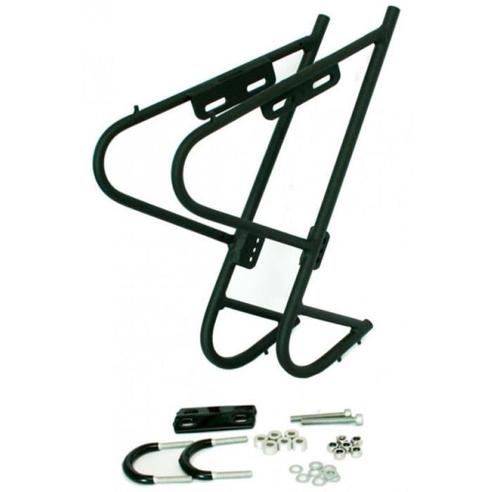 Porte-bagages avant de vélo - Massload - Lowrider CL879F - Aluminium - Noir - Charge maximale 9 kg