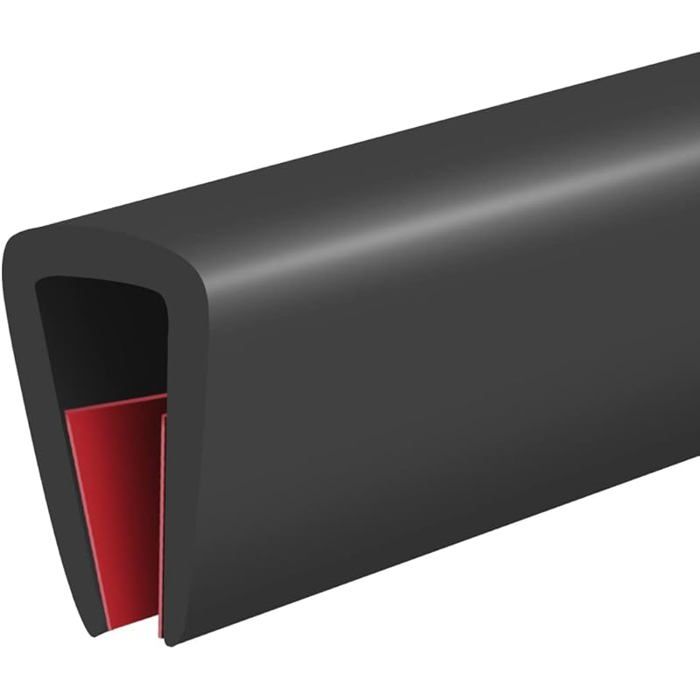 Joint En Caoutchouc U - 1m X 8mm X 15mm, Noir, Pour Protection De Bords Et étanchéité, Uxcell