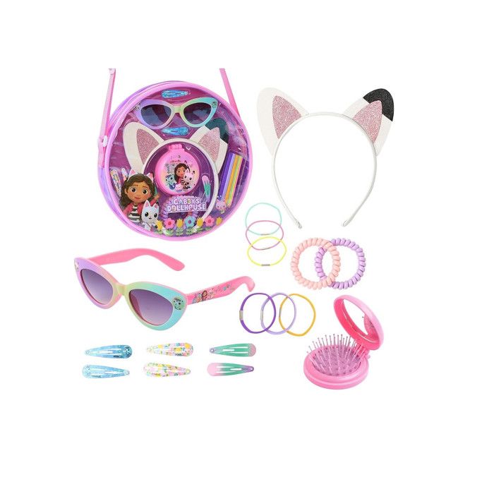 Gabbys Dollhouse Sac a Main Fille Avec Accessoires pour Cheveux et Lunettes de Soleil