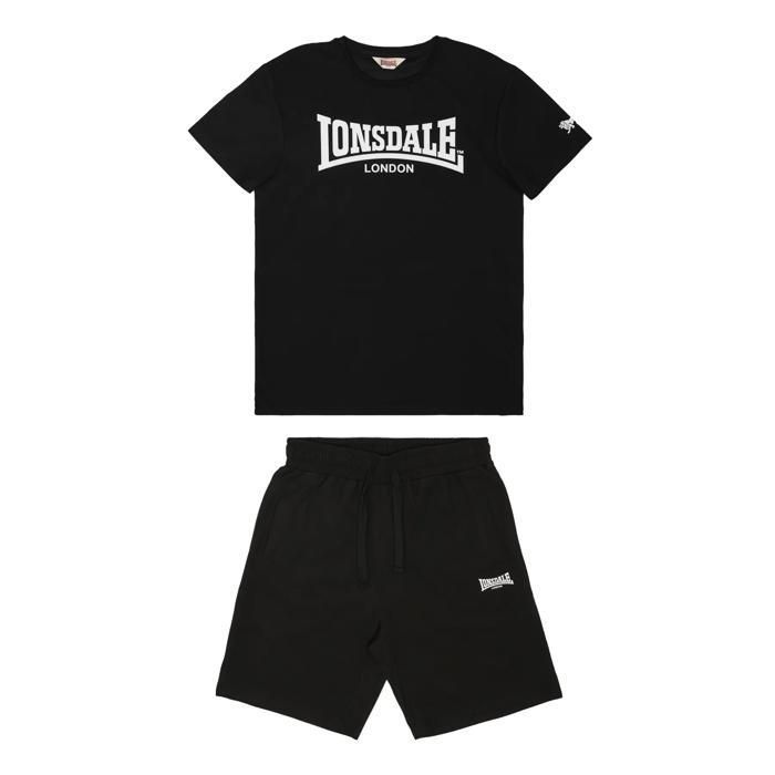 Ensemble Maillot et short Lonsdale Dunstan - black/white