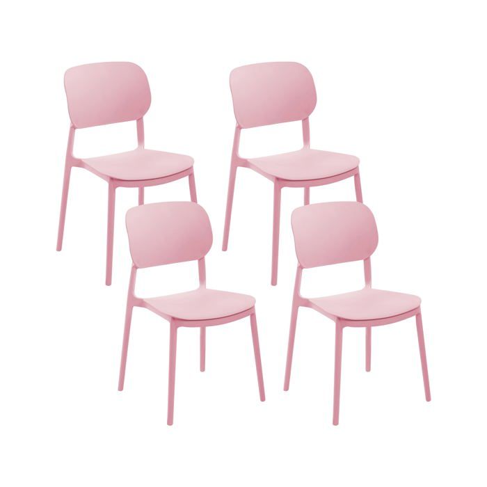 Lot de 4 chaises de jardin TUPIZA Rose