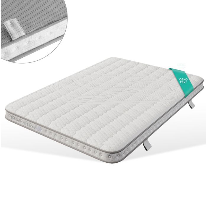 WOVREO Matelas hybride 140 x 200 cm 10 cm 7 zones ressorts ensachés et mousse froide H3 blanc