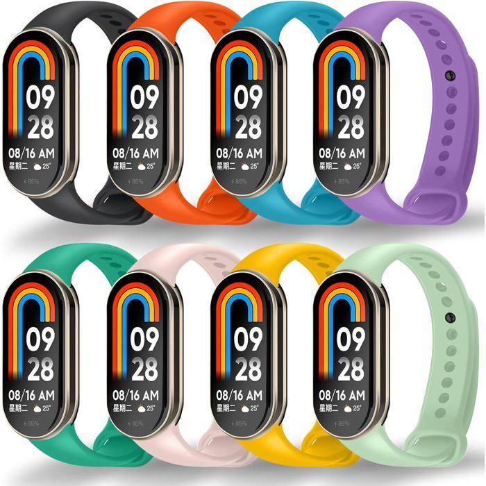 Bracelet de remplacement pour montre connectée - Compatibilité Xiaomi Mi Band 10/9/8 - Lot de 3 à 12 pièces