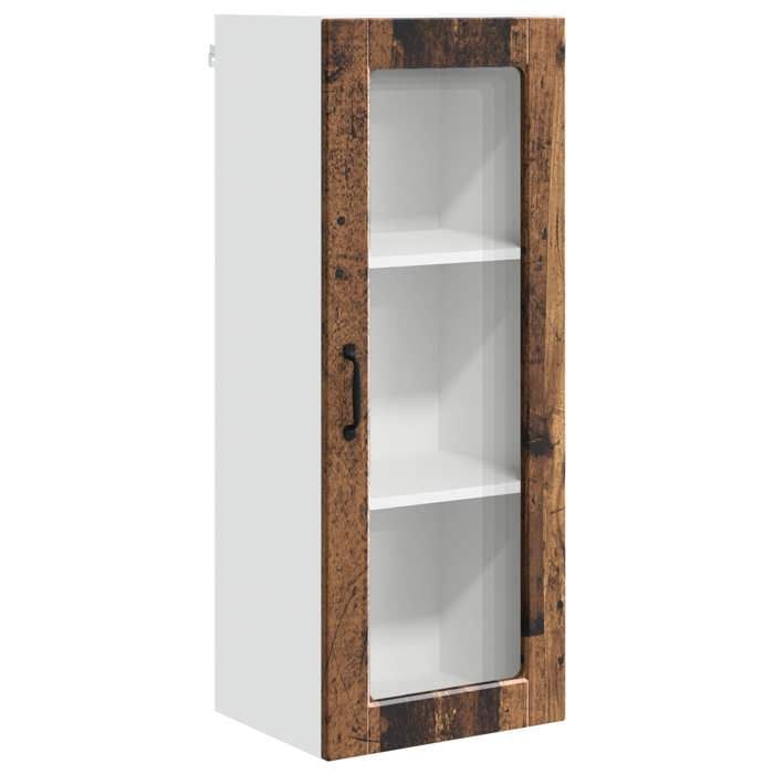 Bois Cabinet de cuisine moderne Armoire Rangement cuisine avec étagère Bois ancien 40x31x100 cm CC4847