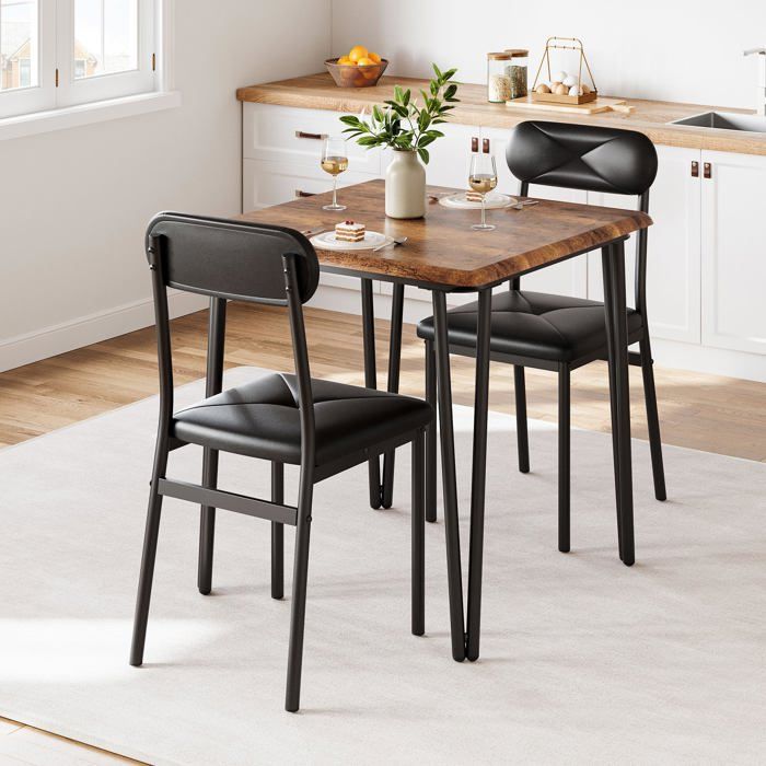 Ensemble 2 chaises rembourrées vintage cuisine/petit espace