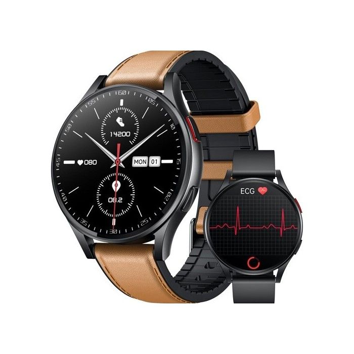 Montre Connectée ECG Smartwatch Santé: 1.43AMOLED avec HRV Repondre Appel SpO2 Sommeil Podomètre IP68 Multisports pour Android iOS Montre Connectée ECG Smartwatch Santé: 1.43AMOLED avec HRV Repondre Appel SpO2 Sommeil Podomètre IP68 Multisports pour Android iOS