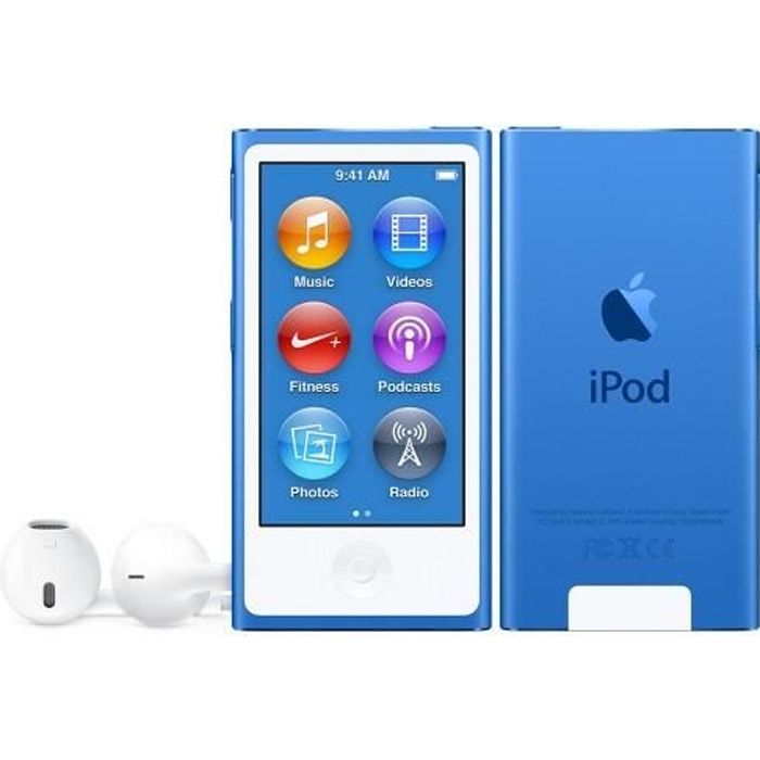 New IPOD NANO 16 Go Bleu Génération 7 Reconditionné - Apple reconditionné disponible sur Cdiscount Seconde Vie
