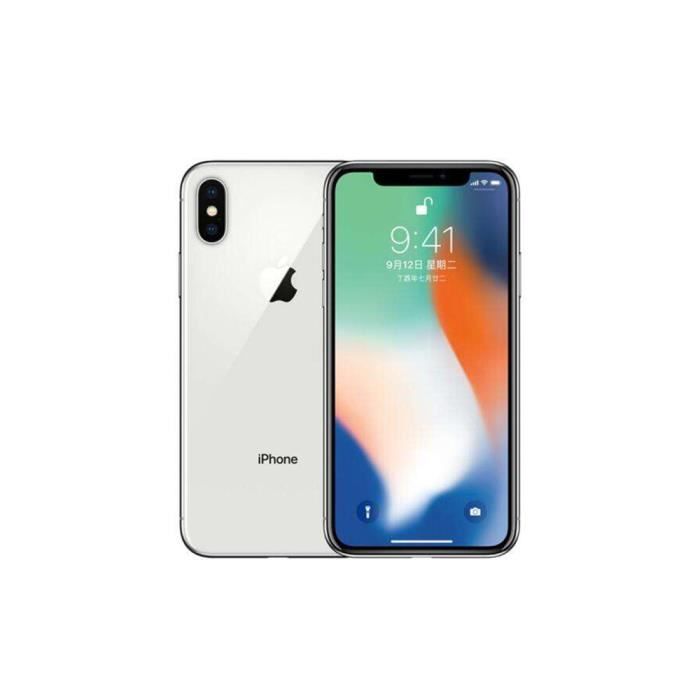 APPLE iPhone X 256 Go Argent Cdiscount Téléphonie