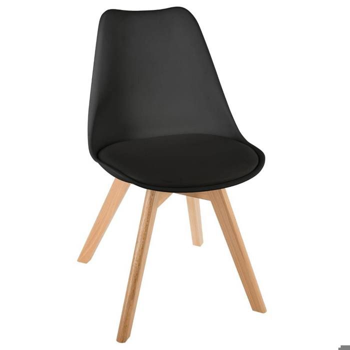 Chaise Baya pieds hêtre noir - Atmosphera Créateur dintérieur