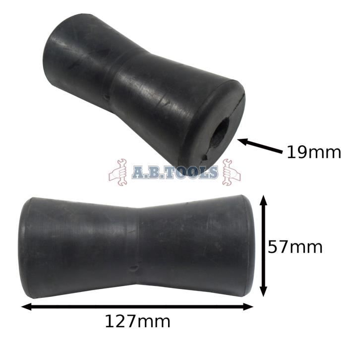 AB Tools Rouleau Quille V Bateau 82mm - Anti-Trace 16mm Alésage Pour Remorque Jet Ski Dinghy