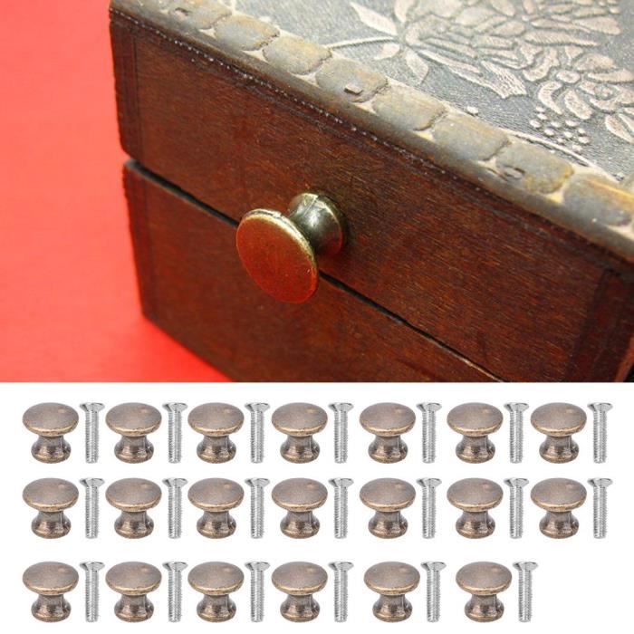 DOITOOL Lot De 10 Mini Boutons Ronds En Métal Pour Tiroirs De Commode